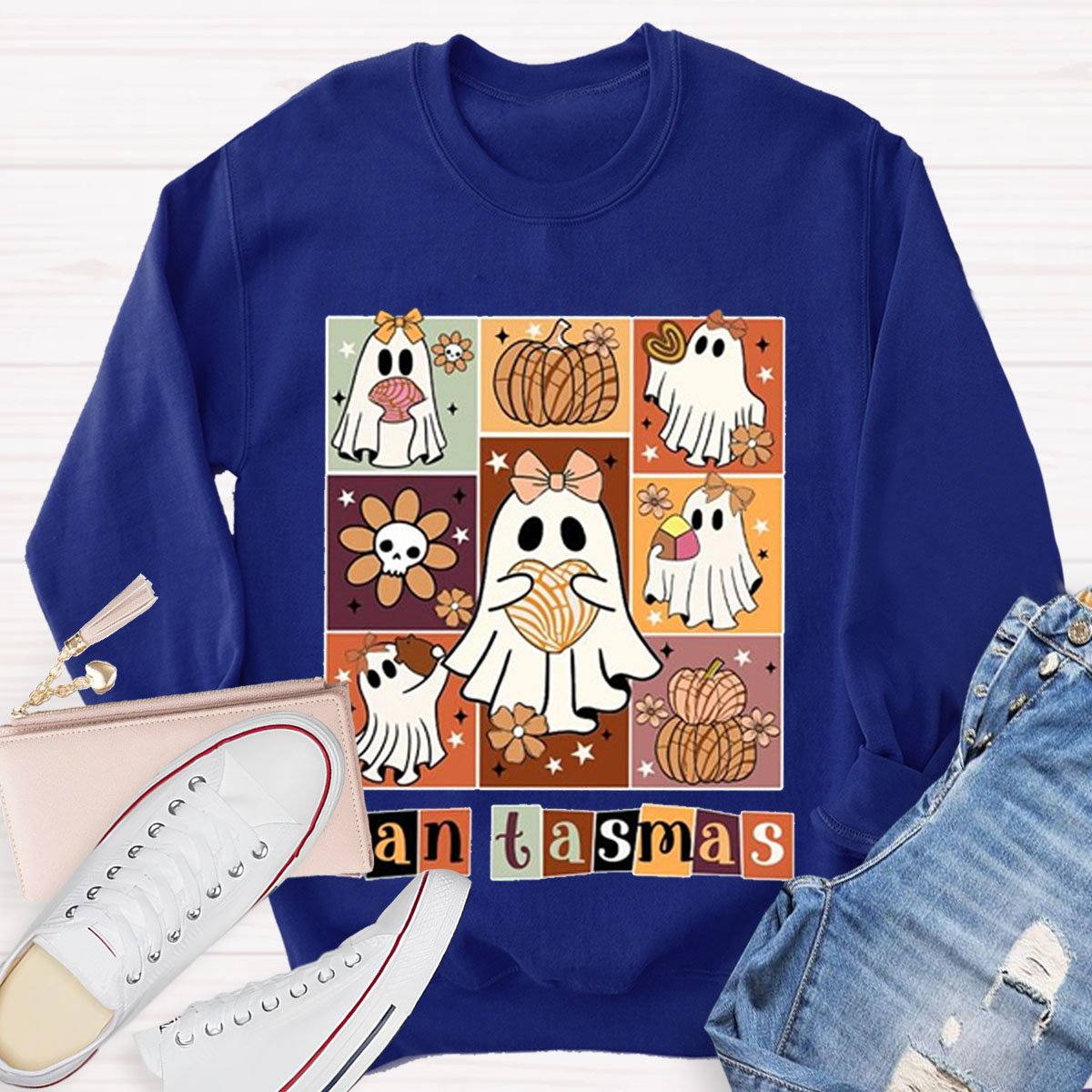 Funny Pantasmas Halloween Teacher Sweatshirt