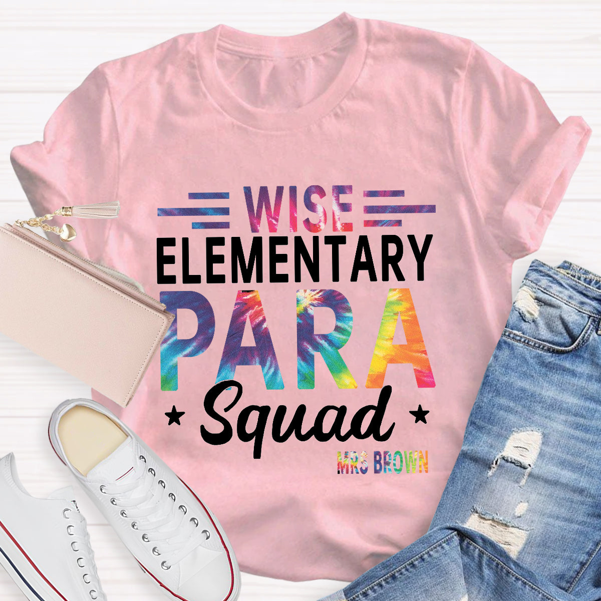 Personalized Name Wish Elementary Para Squad T-shirt
