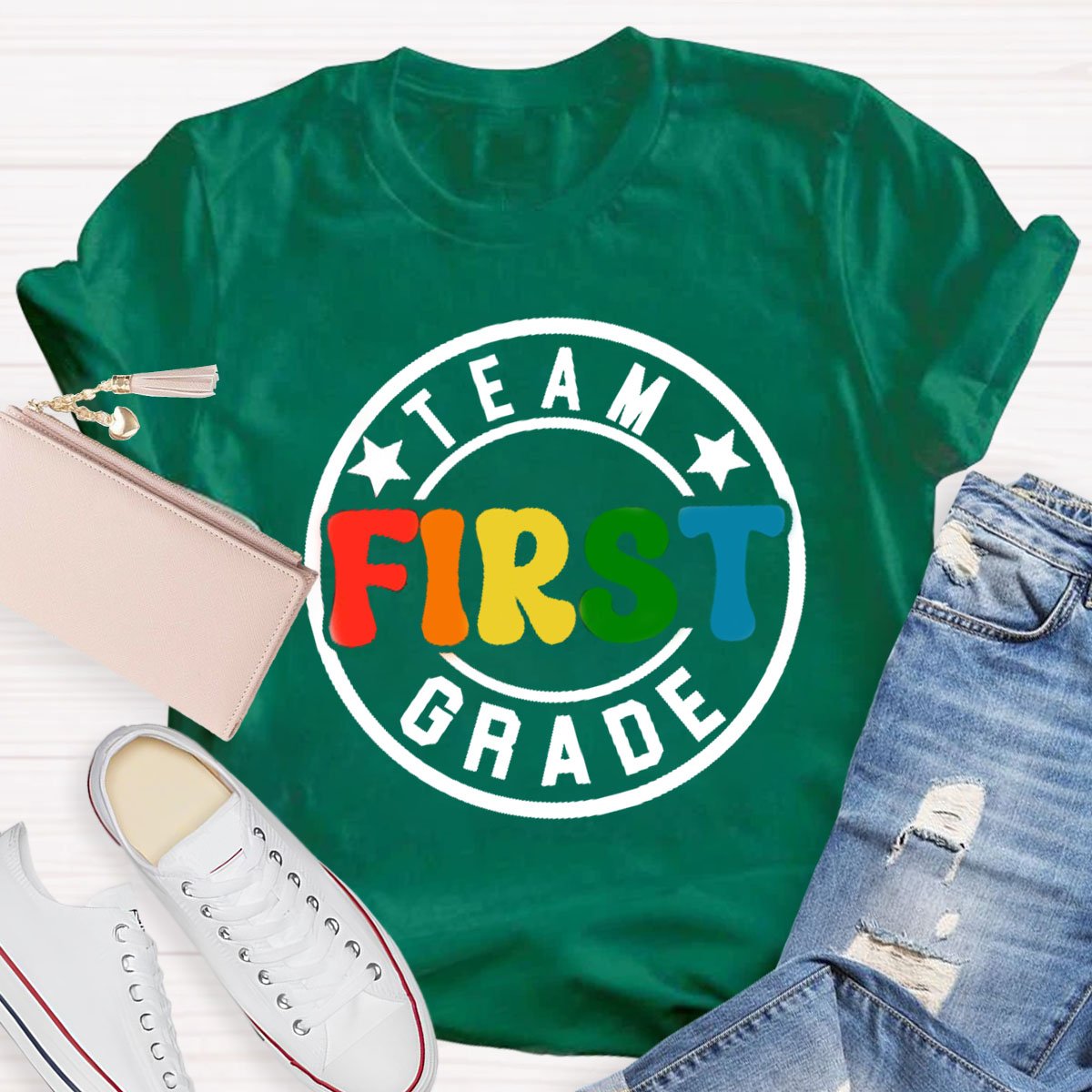 Personalized Design Teacher's Team Grade T-Shirt