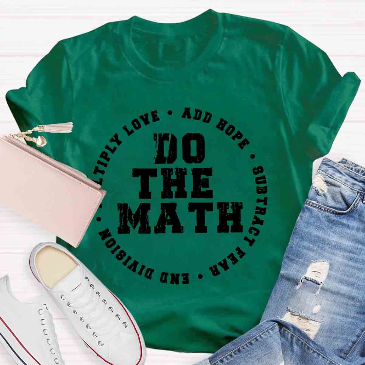 Do The Math Teacher Retro Design T-Shirt