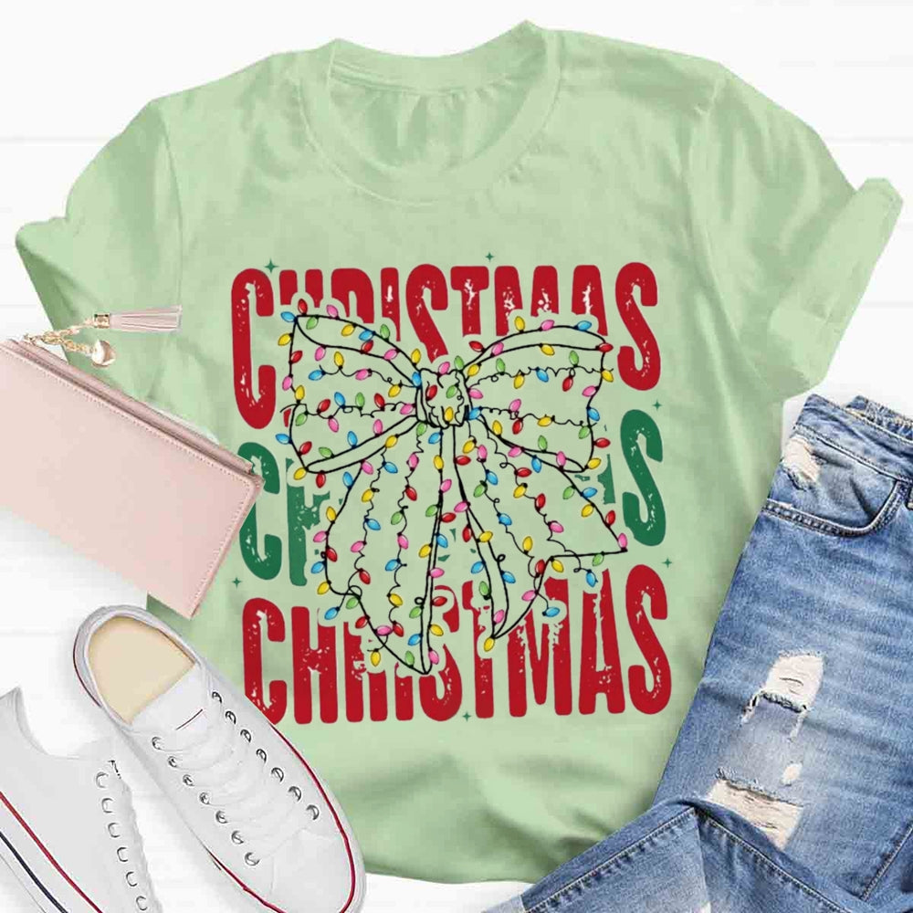 Christmas Coquette Bow T-shirt