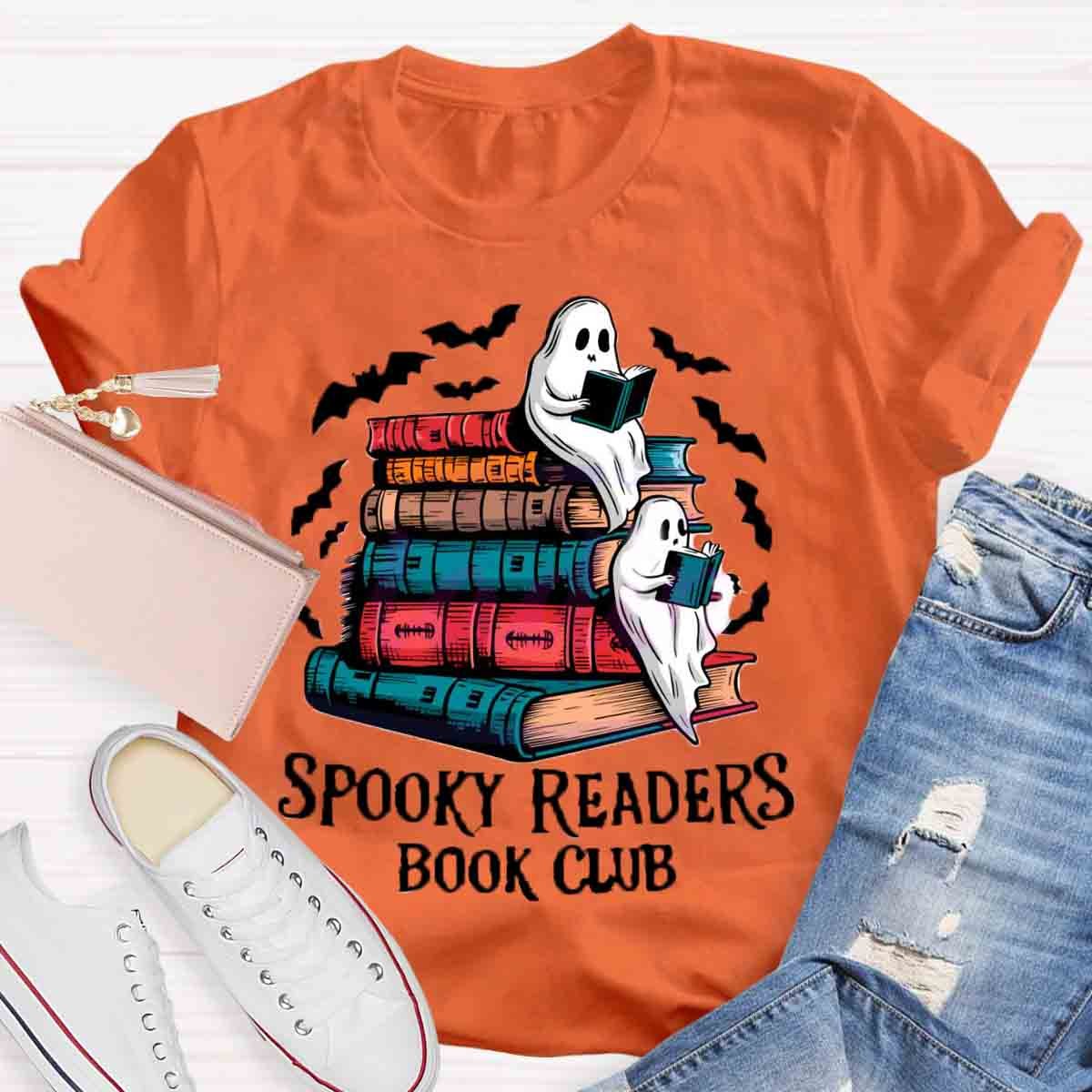 Bookish Ghost Spooky Readers Book Club T-Shirt