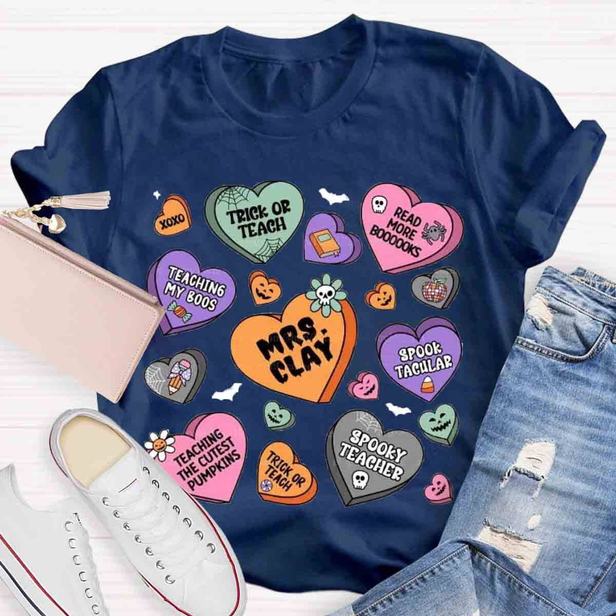 Personalized Name Teacher Halloween Shirt