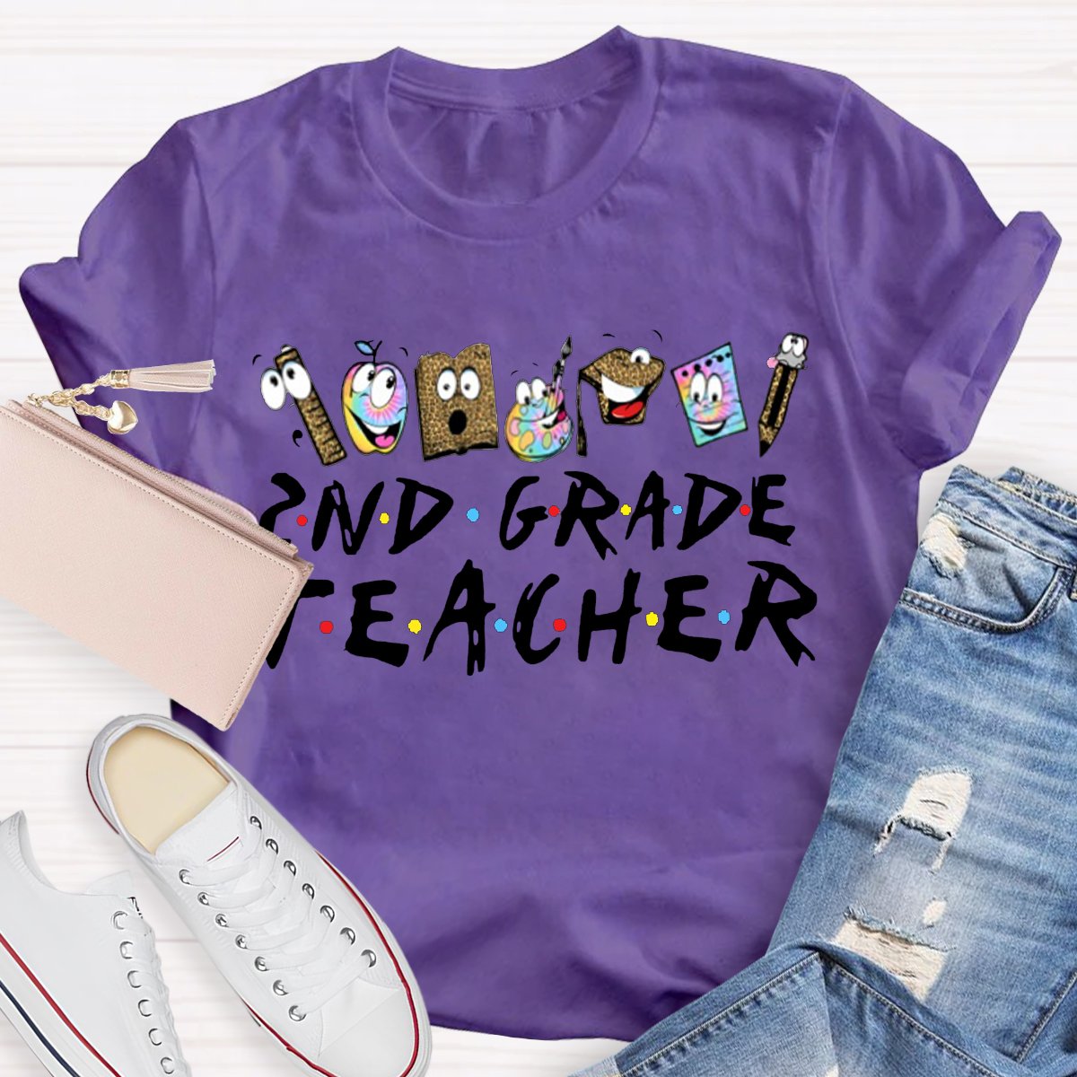 Personalized 2nd Grade Teacher Shirt