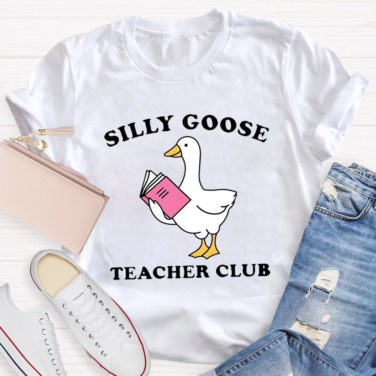 Silly Goose Teacher Club Funny T-Shirt