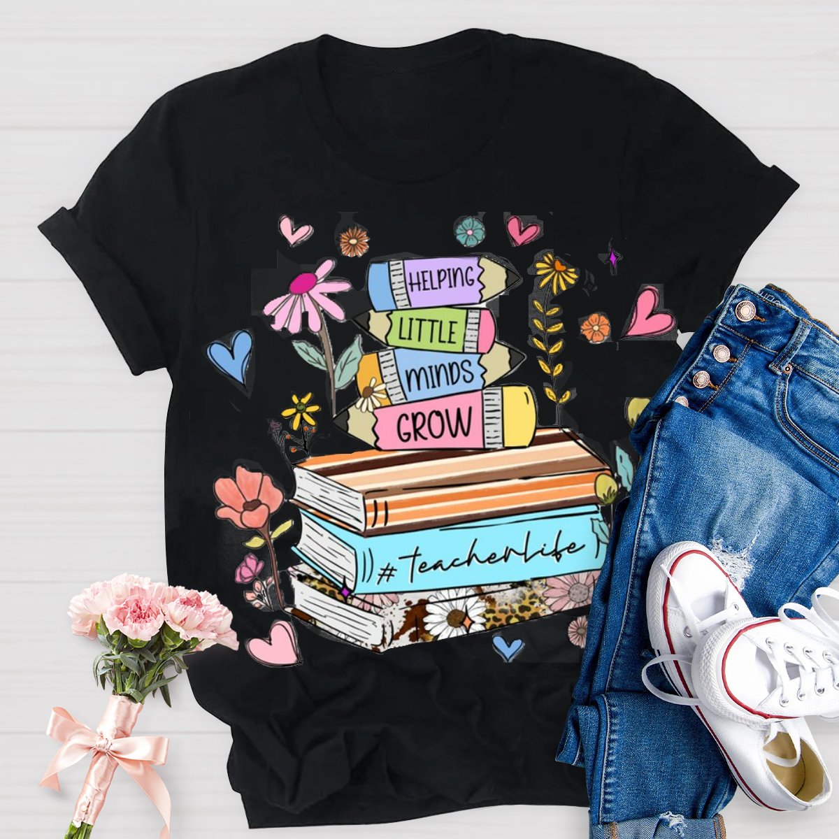 Helping Little Minds Grow TeacherLife T-Shirt