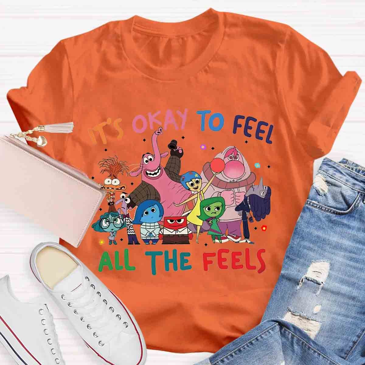 It's Okay To Feel All The Feels Special Education T-Shirt