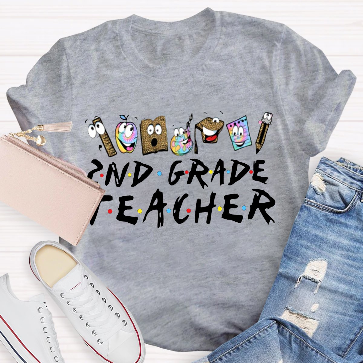 Personalized 2nd Grade Teacher Shirt