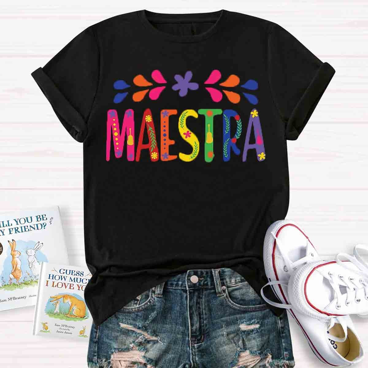 Spanish Teacher Maestra Art T-Shirt