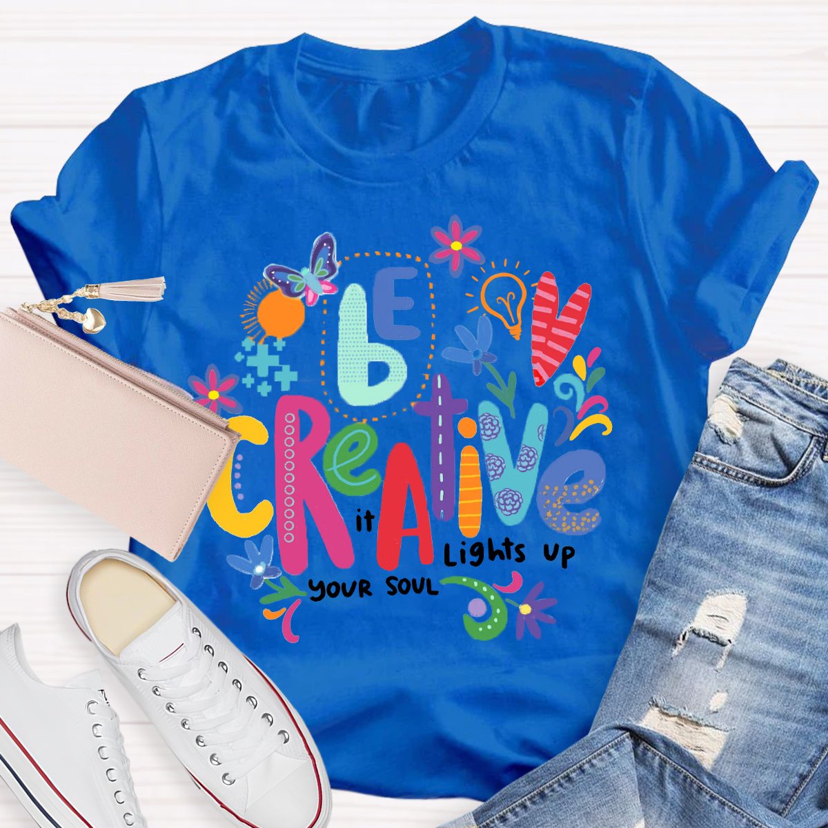 Be Creative Art Print Teachers T-Shirt