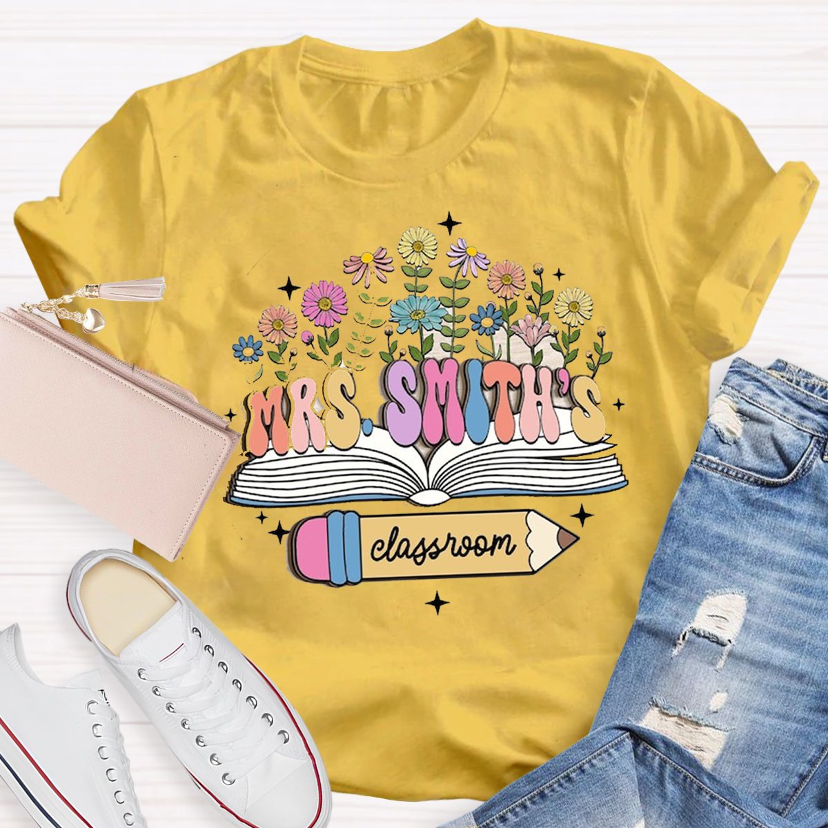 Personalized Name Teacher Shirt