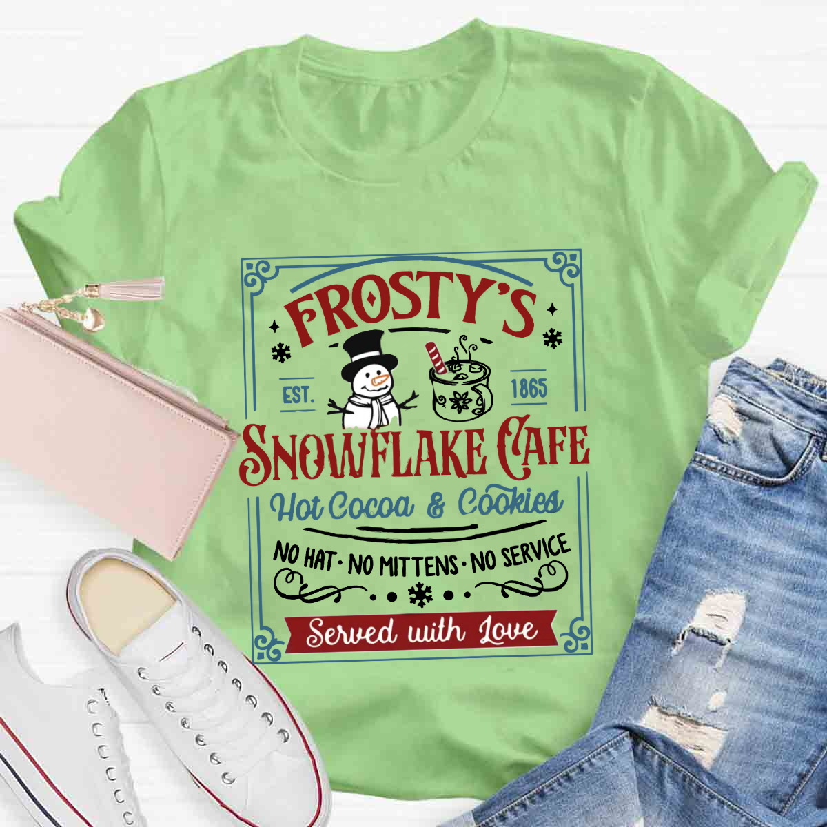 Frosty's Snowflake Cafe Teacher T-Shirt