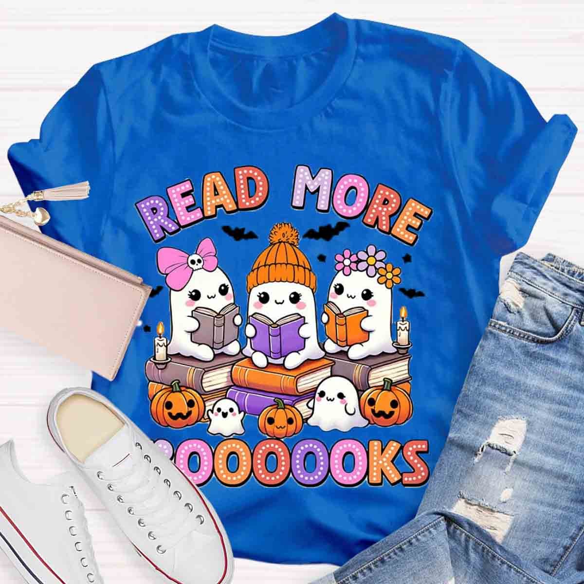 Read More Books Ghost Pumpkin Bookworm Shirt