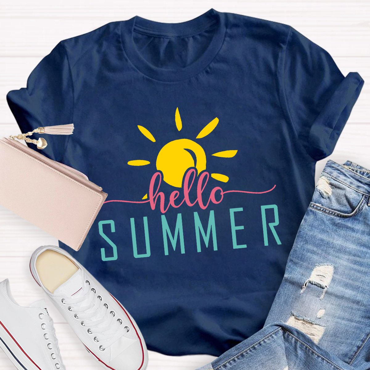 Hello Summer Teacher Graphic Tee