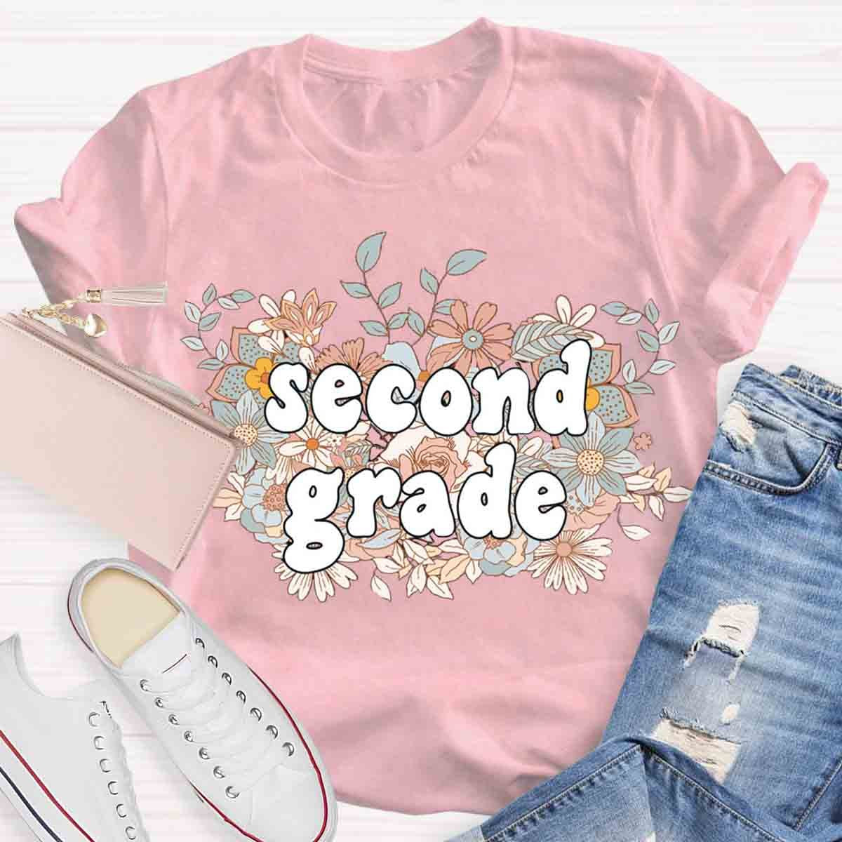 Personalized Grade Wild Flowers T-Shirt