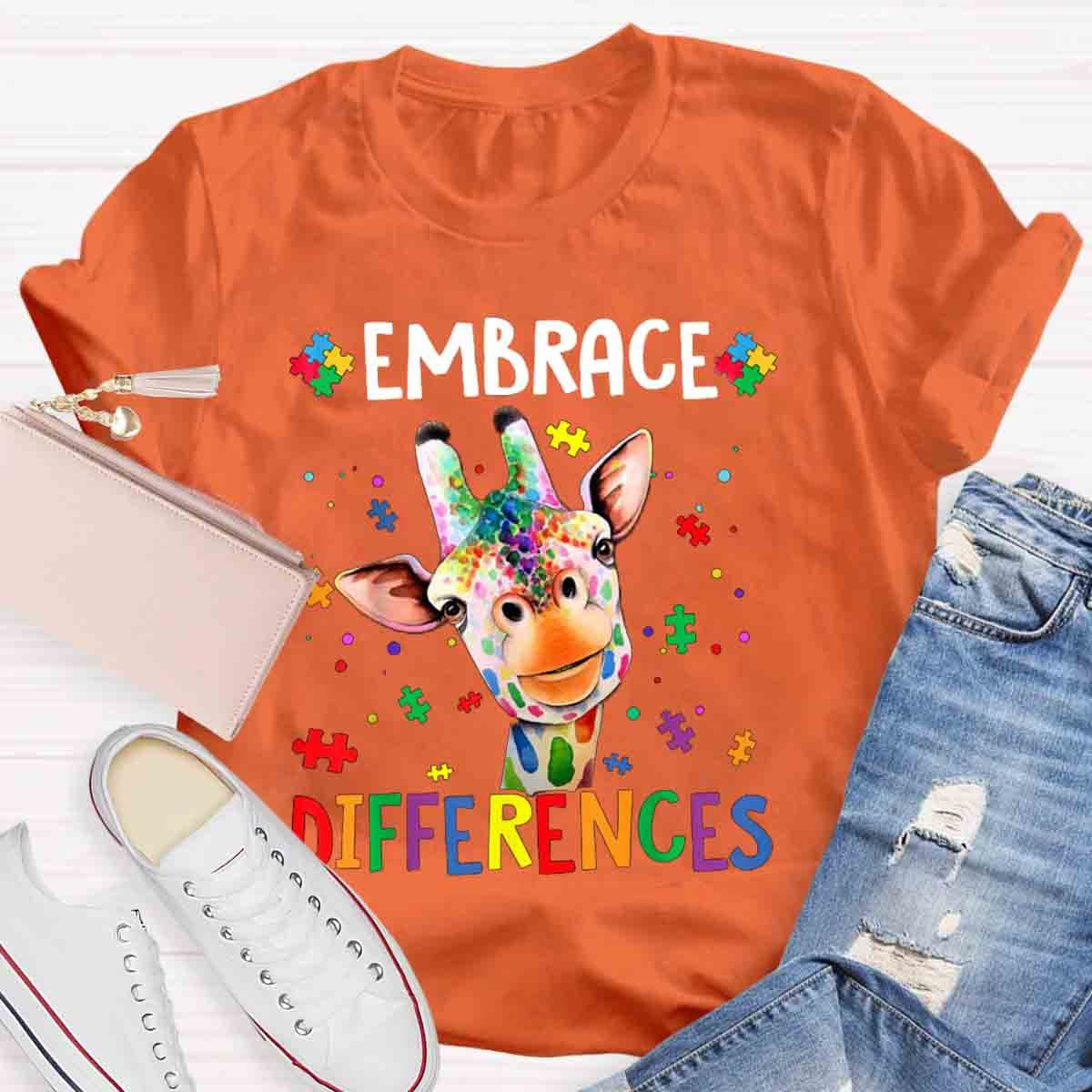 Embrace Differences Special Education Teachers T-Shirt