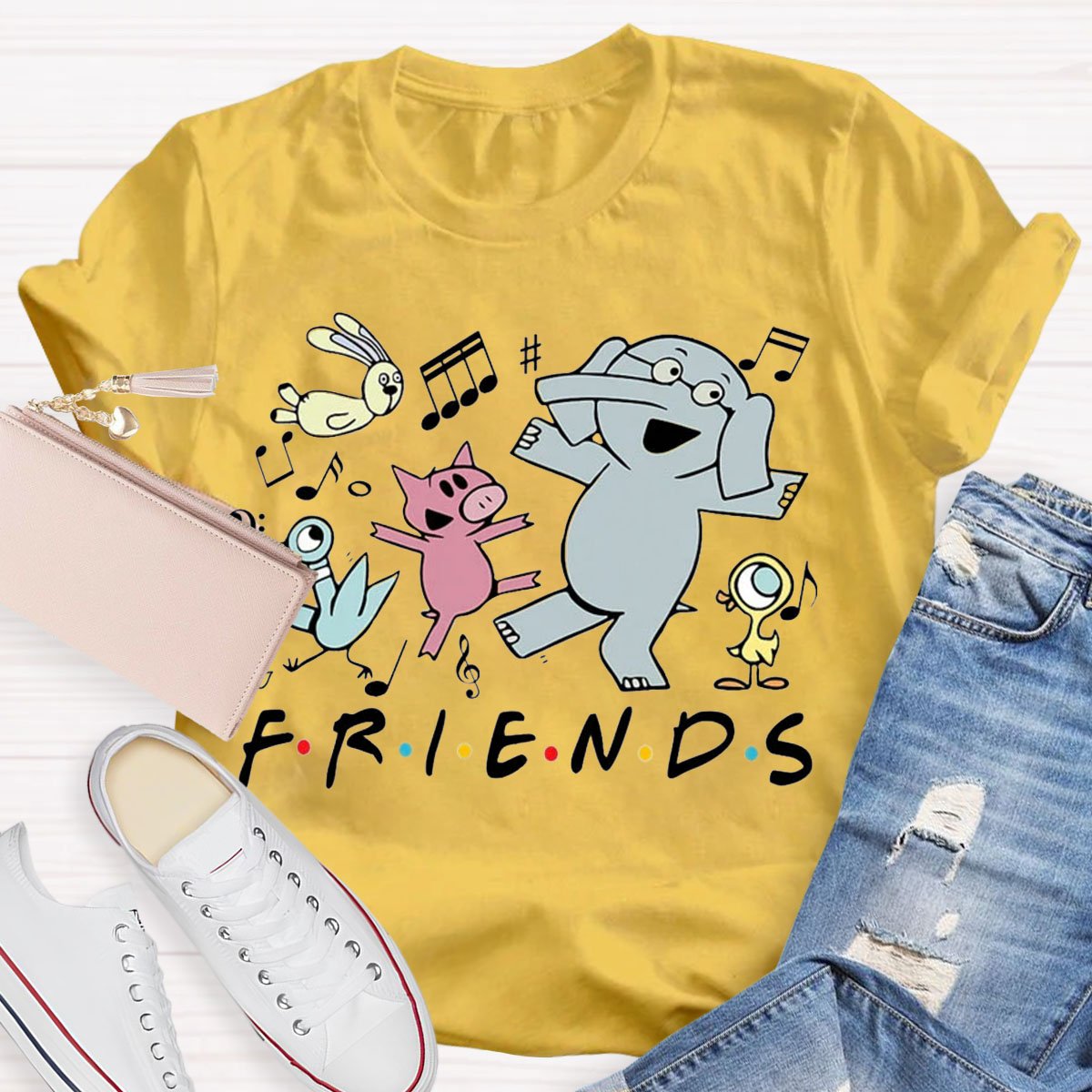 Elephant And Piggie Kindergarten Friends Reading Librarian T-shirt