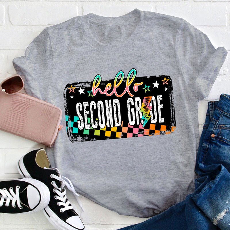 Personalized Grade Hello Teacher T-Shirt