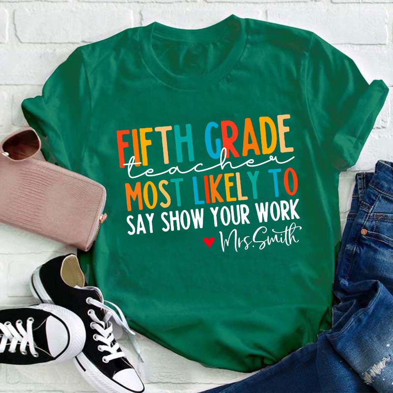 Personalized Teacher Most Likely To Teacher T-Shirt