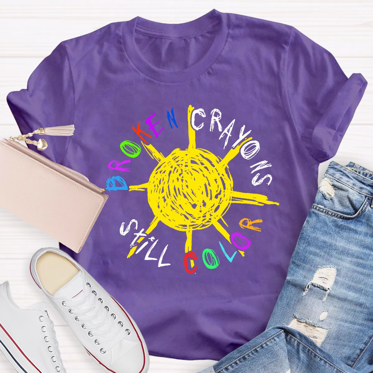 Broken Crayon Still Color Teacher Shirt