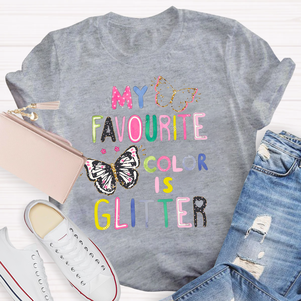 My Favorite Color is T-Shirt Glitter T-shirt