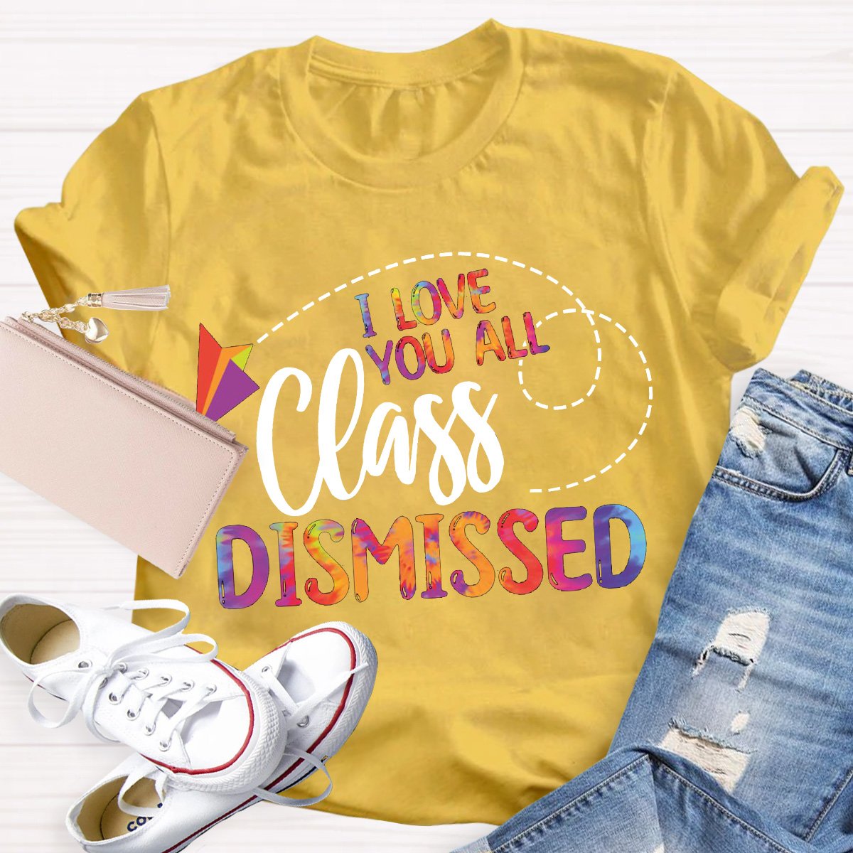 I Love You All Class Dismissed Teacher Graphic Shirt