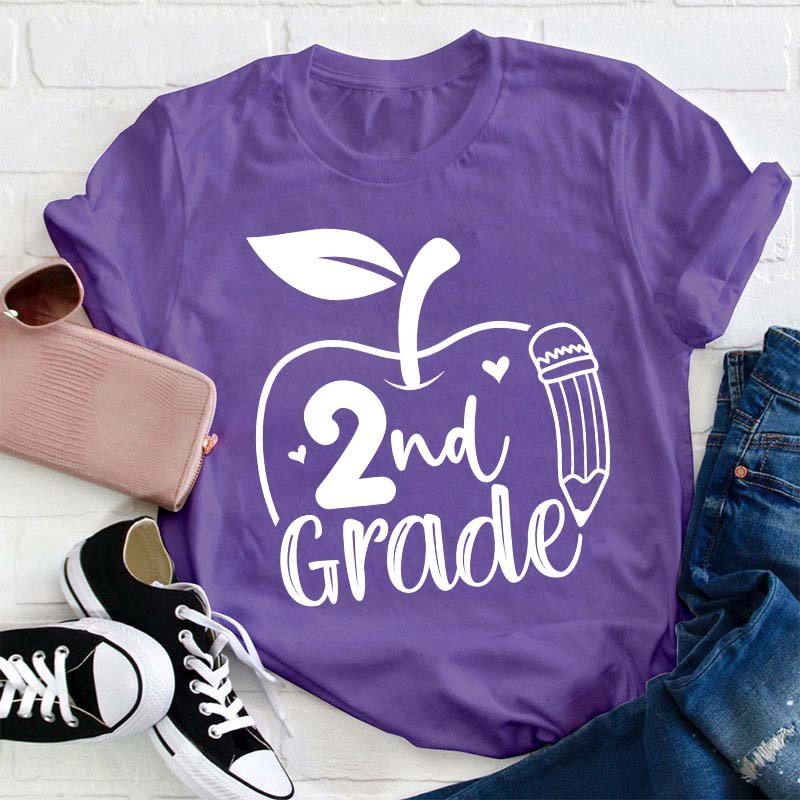 Personalized Apple Pencil Teacher T-Shirt