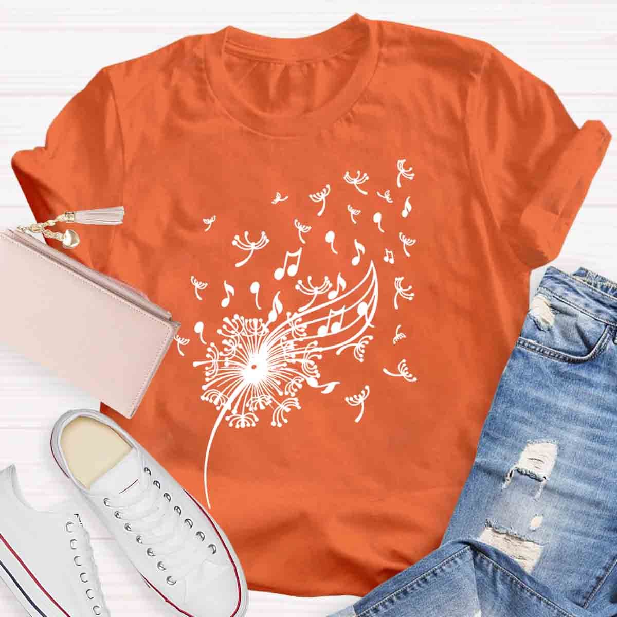 Dandelion Music Notes T-Shirt