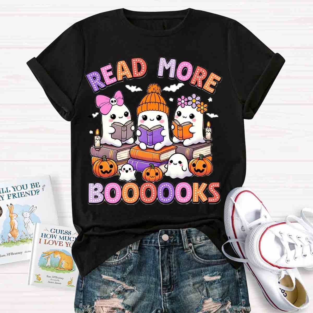 Read More Books Ghost Pumpkin Bookworm Shirt