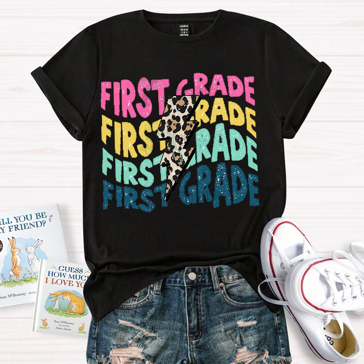 Personalized Grade Leopard print T-Shirt