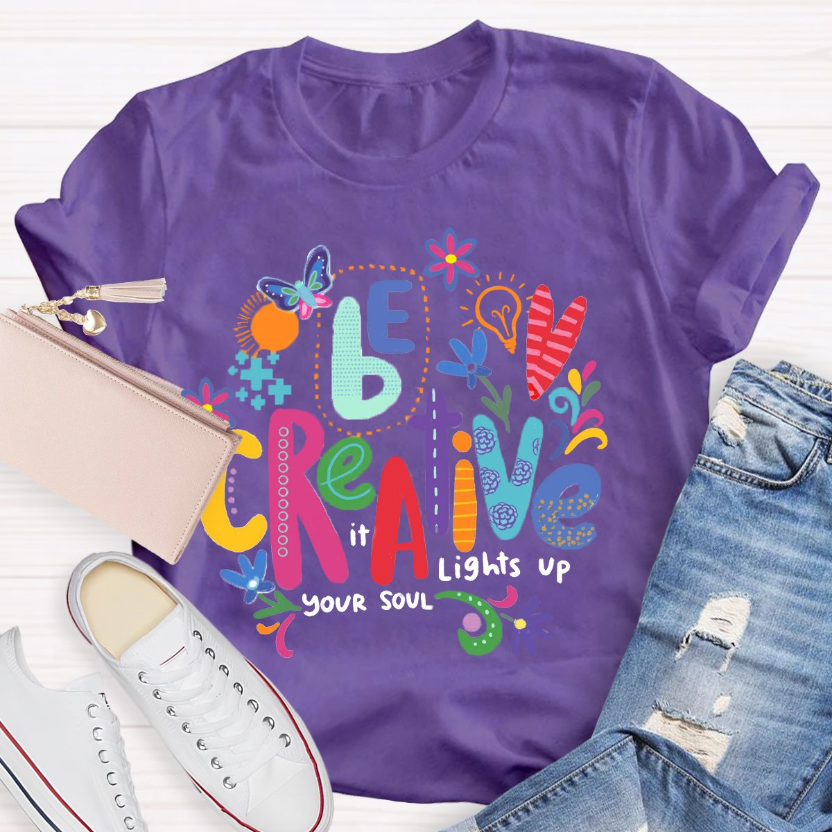 Be Creative Art Print Teachers T-Shirt