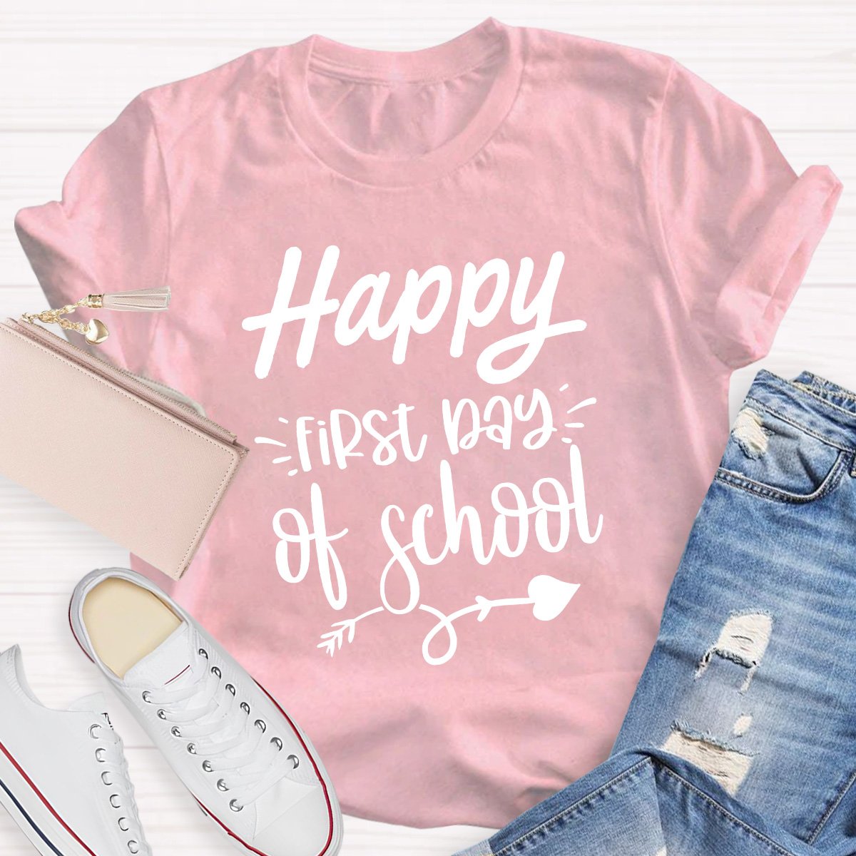 Happy First Day Of School Teacher Tee Shirt