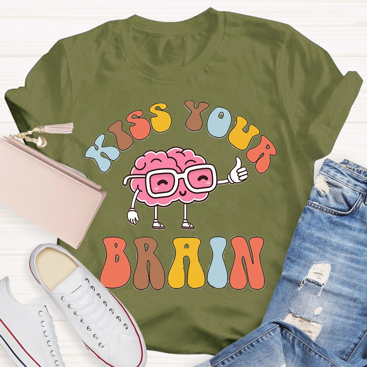 Kiss Your Brain Teacher Shirt