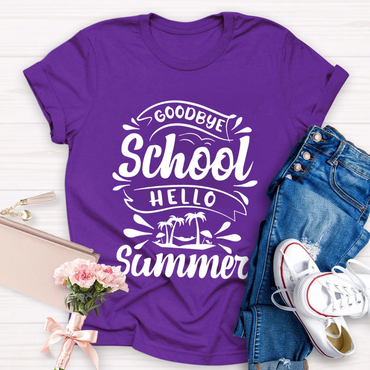 Good Bye School Hello Summer Teacher Shirt