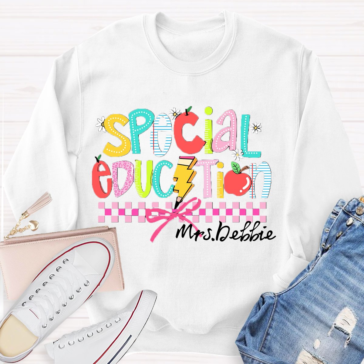 Personalized Name Special Education Teacher Sweatshirt