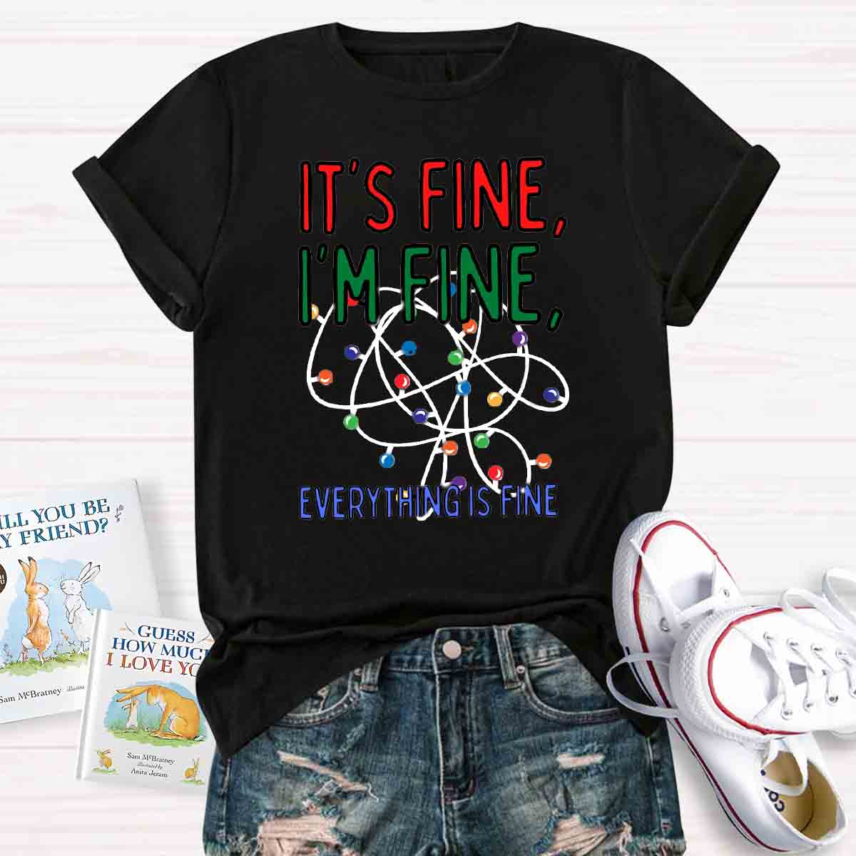 Christmas I'm Fine Everything Is Fine T-shirt