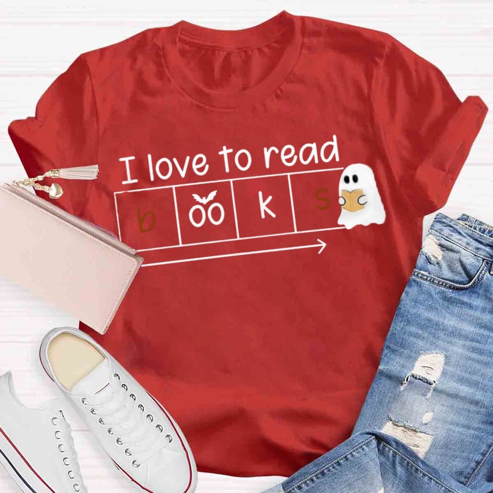 I Love To Read Books Halloween T-shirt