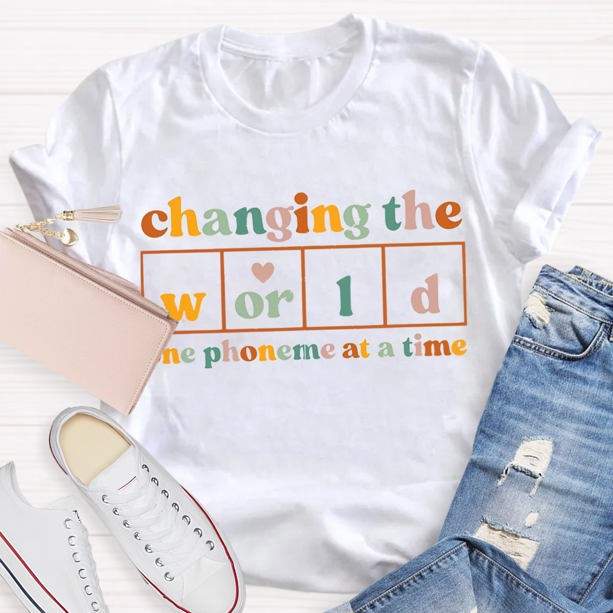 Changing The World One Phoneme At A Time Teacher T-Shirt