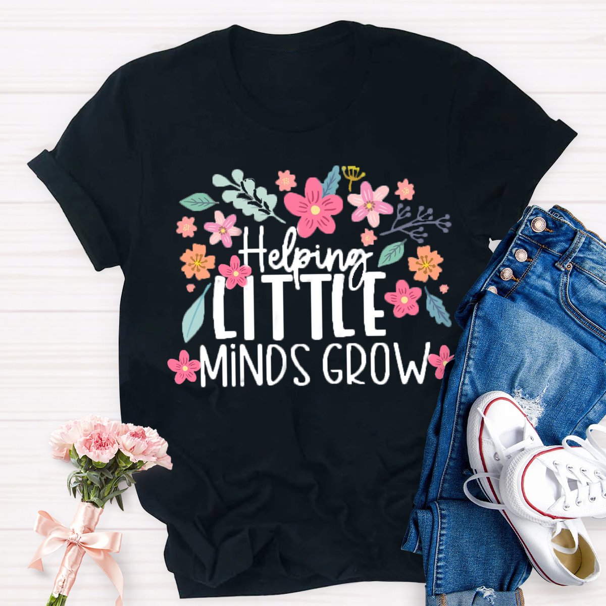 Helping Little Minds Grow Floral Shirt