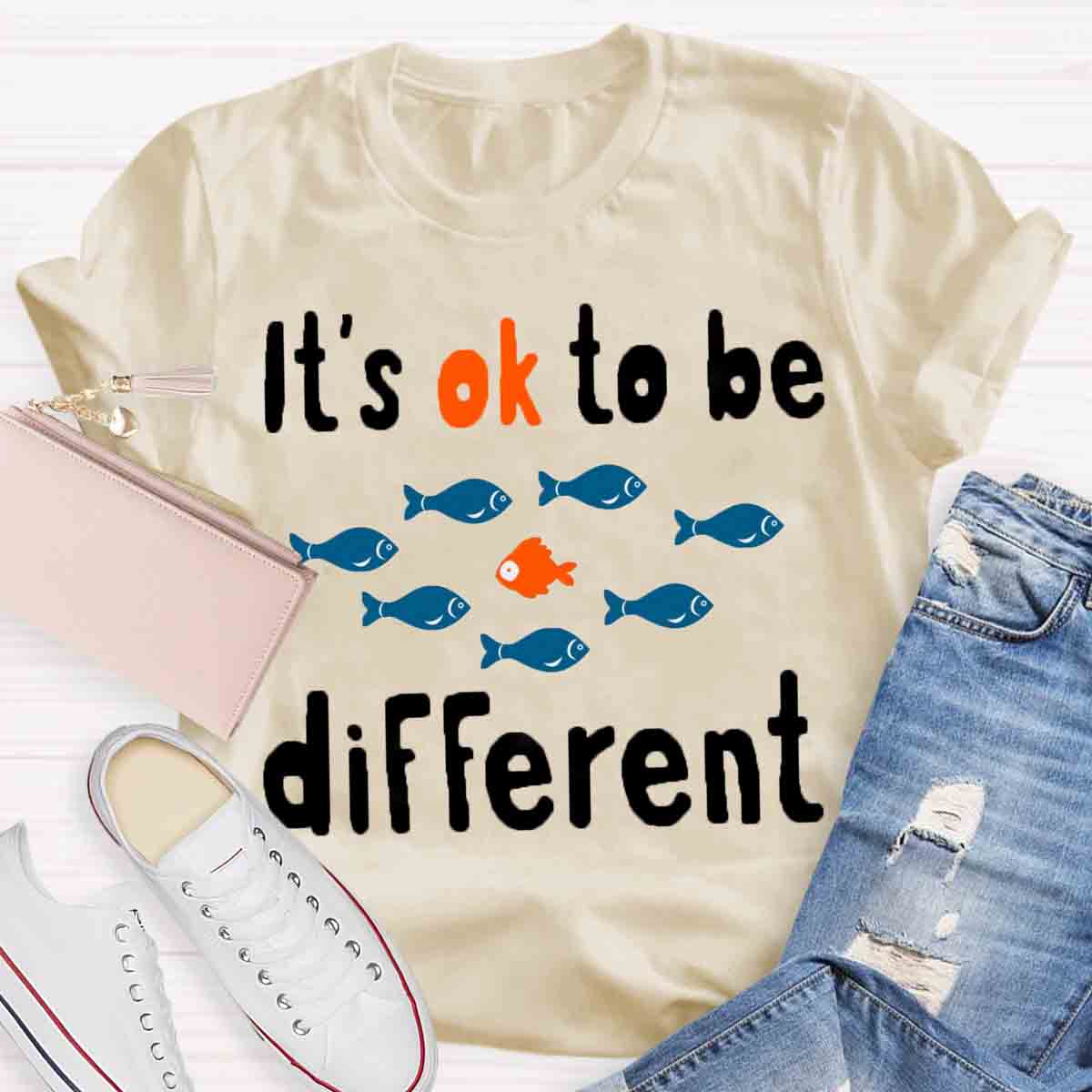 It's Ok To Be Different Teacher T-Shirt