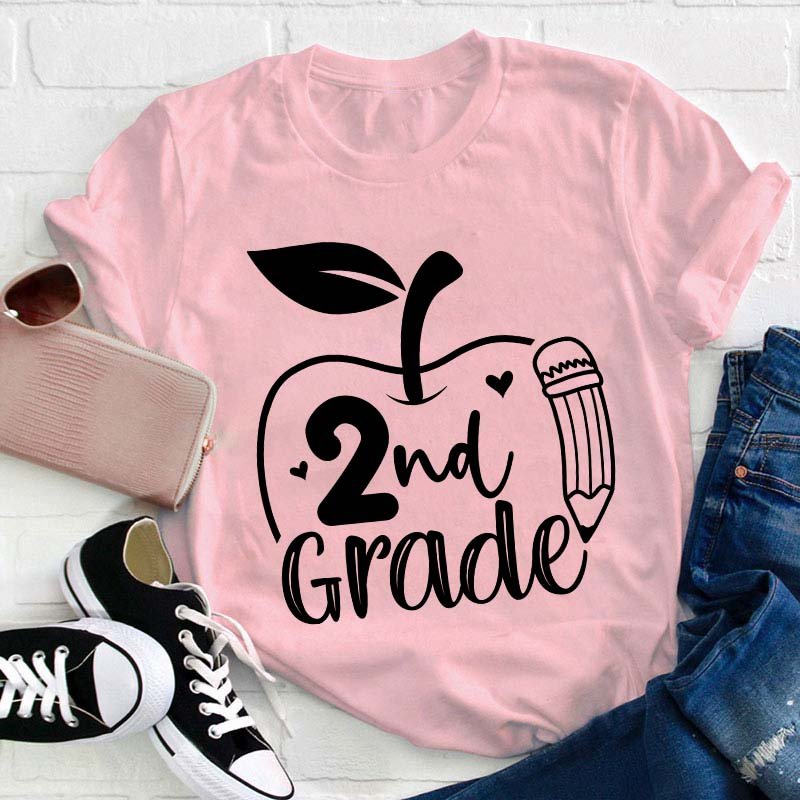 Personalized Apple Pencil Teacher T-Shirt