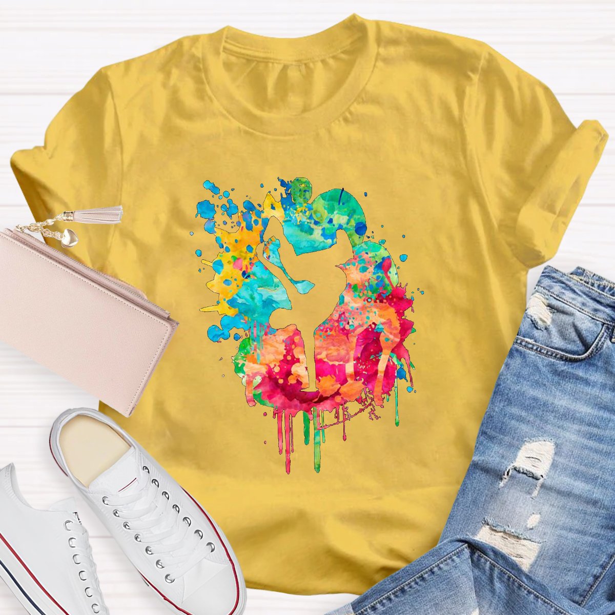 Watercolor Dancing Teacher Shirt