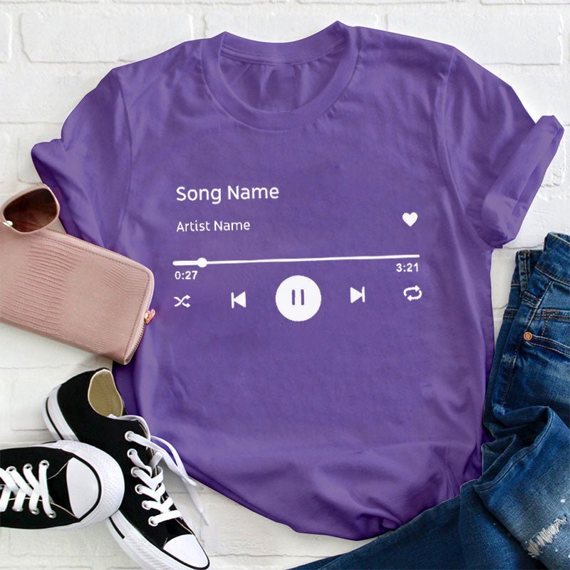 Personalized  Song Name Teacher T-Shirt