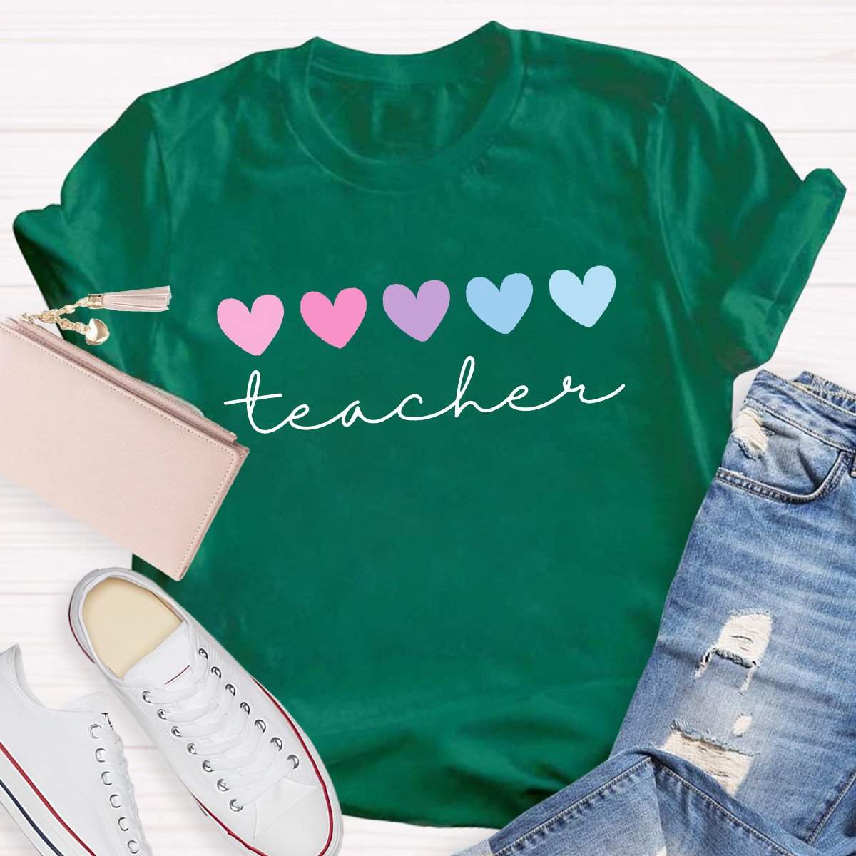 Teacher Hearts Teacher Shirt