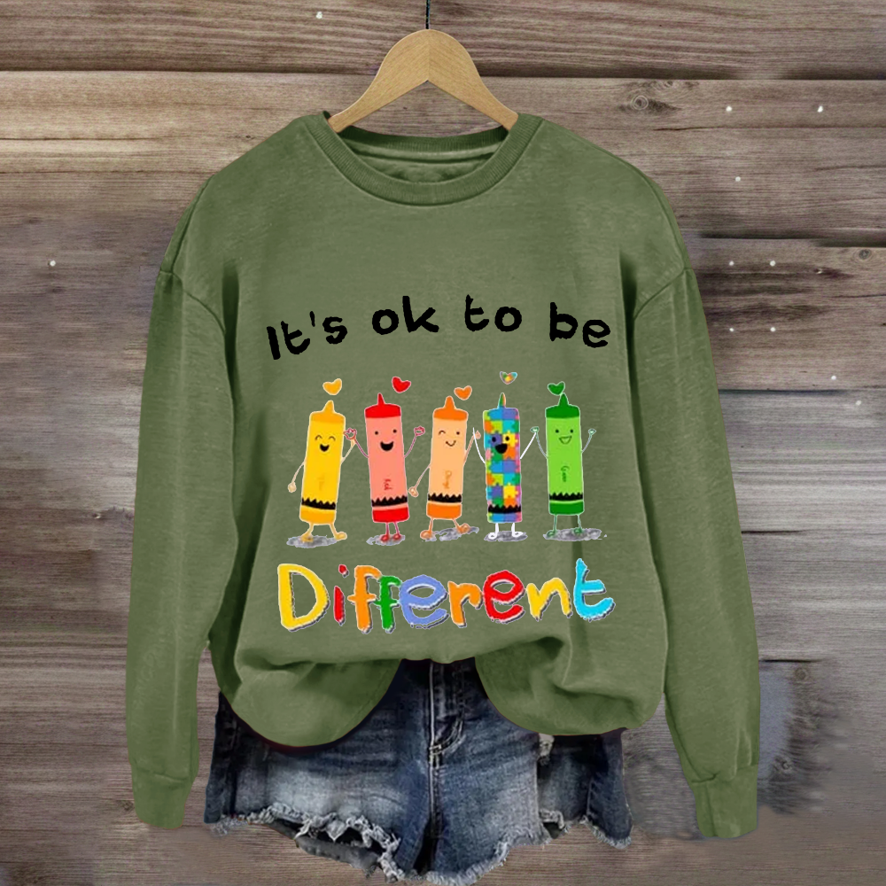 It's Ok To Be Different Teacher Sweatshirt