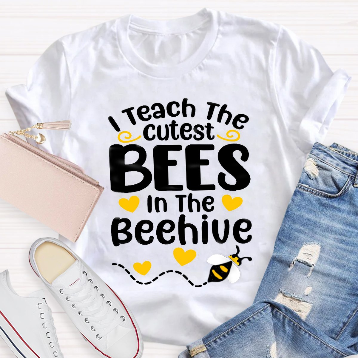 I Teach The Cutest Bees In The Beehive Teacher T-Shirt