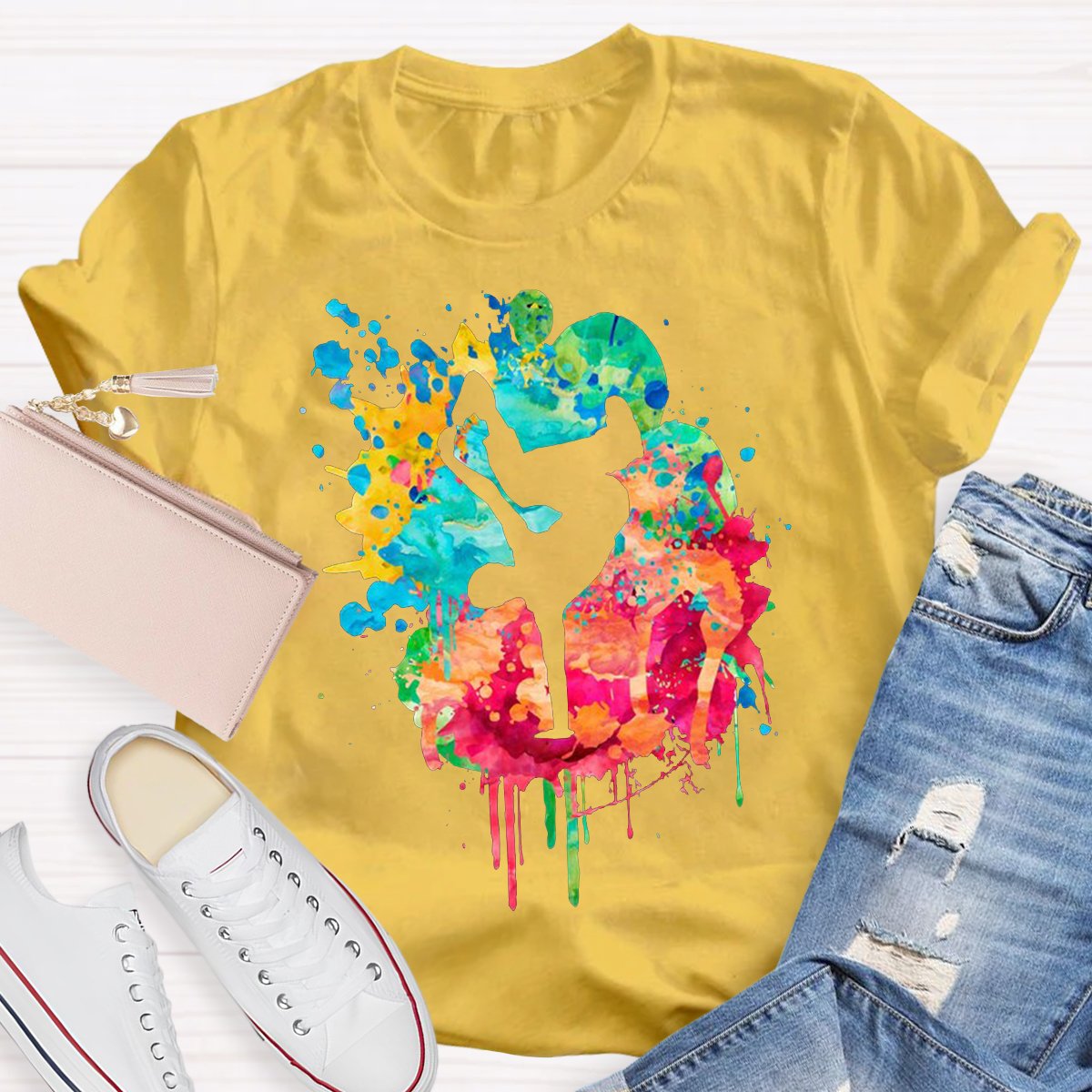 Watercolor Dancer Teacher Shirt