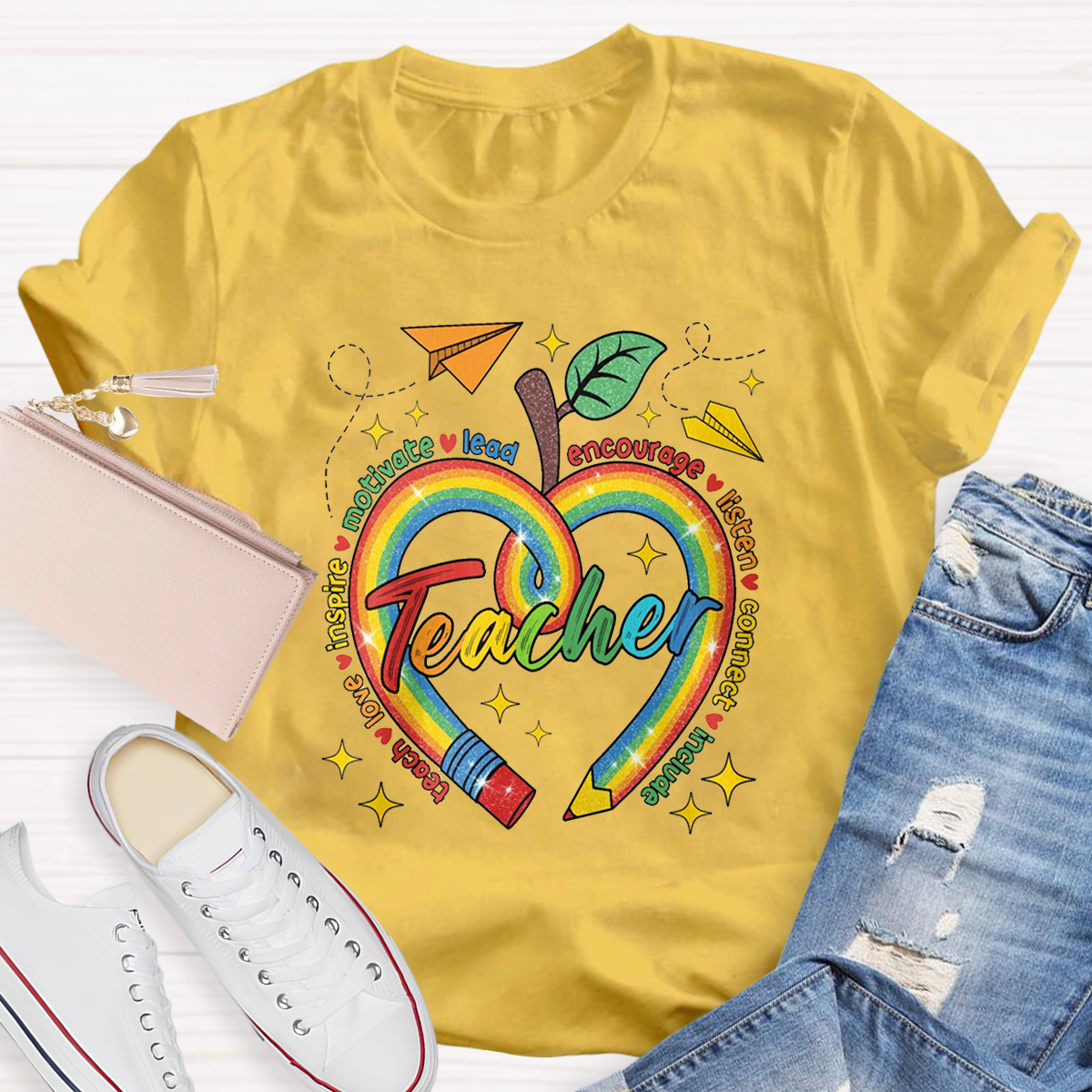 Teach Love Inspire Comfort Colors Appreciation Teacher Shirt