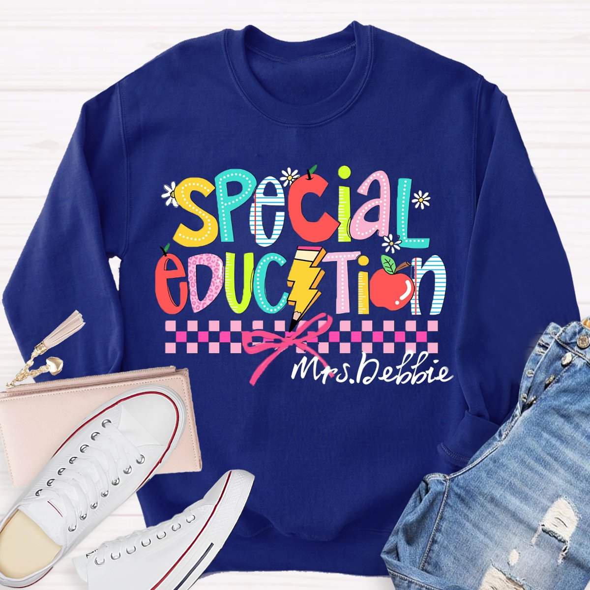 Personalized Name Special Education Teacher Sweatshirt