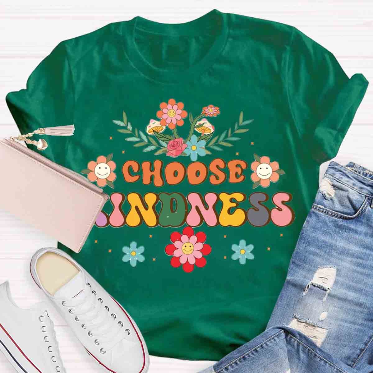 Choose Kindness Wild Flowers T-Shirt